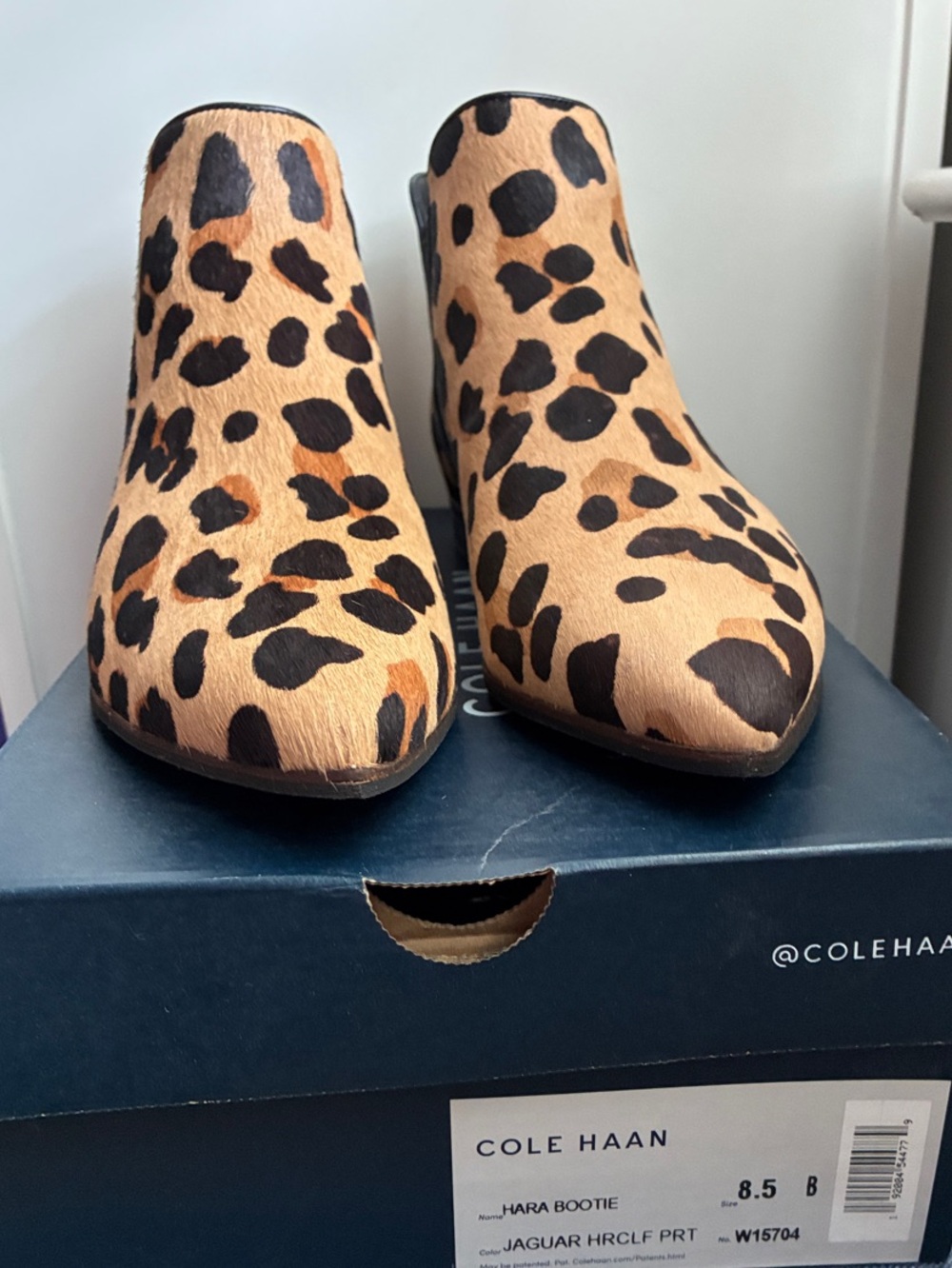 Cole Haan Leopard-Print Hara Bootie in Tan and Black